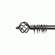 Κουρτινόβεργα επεκτεινόμενη Twist 120cm-210cm σκούρο νικέλιο
