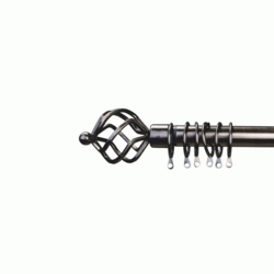 Κουρτινόβεργα επεκτεινόμενη Twist 120cm-210cm σκούρο νικέλιο