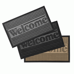 Πατάκι εξώπορτας ανάγλυφο Welcome 1 διαστάσεων 45Χ75cm 100% polypropylene σε γκρι χρώμα Πατάκι εξώπορτας ανάγλυφο Welcome 1 διαστάσεων 45Χ75cm 100% polypropylene σε γκρι χρώμα