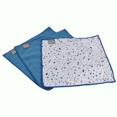 Σετ 3 τεμαχίων πανάκια microfiber Terrazo διαστάσεων 30x30cm σε συσκευασία των 6 σετ