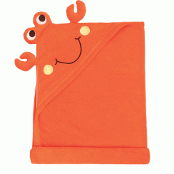 Πετσέτα με κουκούλα και κέντημα Crab διαστάσεων 90x70cm 85% cot+15% pol