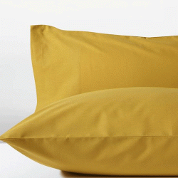 Μαξιλαροθήκη σειράς Rainbow διαστάσεων 52x72cm poly/cotton 144 κλωστών χρώμα Sweet honey