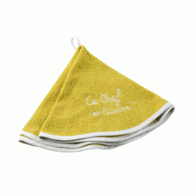 Πετσέτες κουζίνας στρόγγυλη σχέδιο Cuistot χρώμα κίτρινο 60cm 100% cotton συσκευασία 6 τεμαχίων