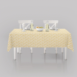 Τραπεζομάντηλο σχέδιο Flora 100% cotton διαστάσεων 140x140cm