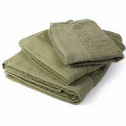 Πετσέτα μονόχρωμη χεριών 480gsm 100% βαμβάκι σε χακί χρώμα διαστάσεων 30x50cm Prestige
