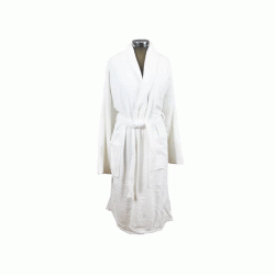 Μπουρνούζι μονόχρωμο Fresh 450gsm 100%cotton χωρίς κουκούλα σε λευκό νούμερο ΧL