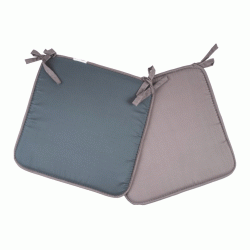 Μαξιλάρι καρέκλας δίχρωμο Σχ.Reli petrol-grey διαστάσεων 38x38x2cm 100% microfiber