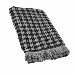 Σετ ριχτάρια σενίλ σε γκρι χρώμα σχέδιο καρώ Coco 3τμχ 100% pol.