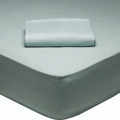 Σεντόνι μονό με λάστιχο διαστάσεων 100x200cm poly/cotton 144 κλωστών σε χρώμα mint
