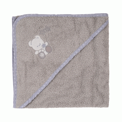 Πετσέτα με κουκούλα Bear διαστάσεων 75X75cm 100% cotton σε γκρι χρώμα Πετσέτα με κουκούλα Bear διαστάσεων 75X75cm 100% cotton σε γκρι χρώμα