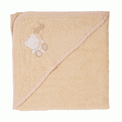 Πετσέτα με κουκούλα Bear διαστάσεων 75X75cm 100% cotton σε μπεζ χρώμα Πετσέτα με κουκούλα Bear διαστάσεων 75X75cm 100% cotton σε μπεζ χρώμα