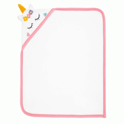 Πετσέτα με κουκούλα και κέντημα Unicorn διαστάσεων 90x70cm 85% cot+15% pol