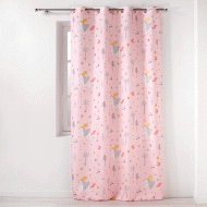 Κουρτίνα με κρίκους με σχέδιο Queen διαστάσεων 140Χ260cm 100% pol.