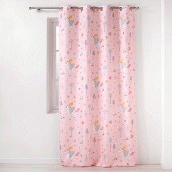 Κουρτίνα με κρίκους με σχέδιο Queen διαστάσεων 140Χ260cm 100% pol.