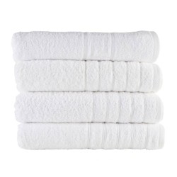 Πετσέτα μπάνιου λευκή LINES διαστάσεων 70Χ140cm 100% βαμβακερή 500gsm