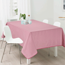 Τραπεζομάντηλο αλέκιαστο ύφασμα χρώματος ροζ 100%pol. διαστάσεων 150x150cm