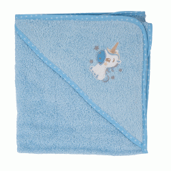 Πετσέτα με κουκούλα Pony διαστάσεων 75X75cm 100% cotton σε μπλε χρώμα Πετσέτα με κουκούλα Pony διαστάσεων 75X75cm 100% cotton σε μπλε χρώμα