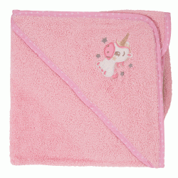 Πετσέτα με κουκούλα Pony διαστάσεων 75X75cm 100% cotton σε ροζ χρώμα Πετσέτα με κουκούλα Pony διαστάσεων 75X75cm 100% cotton σε ροζ χρώμα
