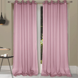 Κουρτίνα οργάντζα σε χρώμα Αμέθυστος με κρίκους διαστάσεων 140x260cm 100% πολυεστέρας Elsa