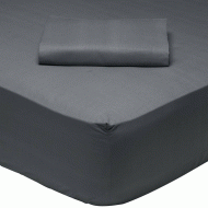 Σεντόνι Rainbow με λάστιχο στις γωνίες μονόχρωμα poly/cotton διαστάσεων 160x200cm σε σκούρο γκρι χρώμα 