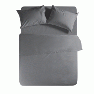 Σεντόνι διπλό Rainbow flat poly/cotton διαστάσεων 240x260cm σε γκρι χρώμα