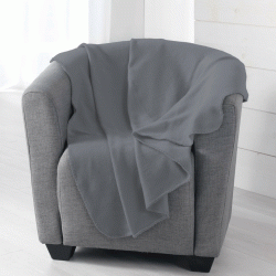 Polar fleece κουβέρτα Malou dark grey 100% polyester διαστάσεων 125x150cm