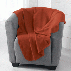 Polar fleece κουβέρτα Malou terracotta 100% polyester διαστάσεων 125x150cm