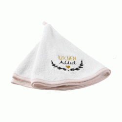 Πετσέτες κουζίνας στρόγγυλη σχέδιο Addict 60cm 100% cotton συσκευασία 6 τεμαχίων