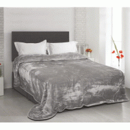 Κουβέρτα μονόχρωμη "Velvet" 550 grm/m2 100% πολυεστέρας διαστάσεων 220x240cm σε απόχρωση Elephant