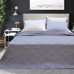 Κουβέρτα πικέ Marco 100% cotton διαστάσεων 240x260cm σε γκρι χρώμα