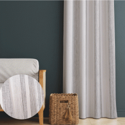 Κουρτίνα Alicia 140x260cm ζακάρ έτοιμη ραμμένη με κρίκους 100% πολυεστέρας σε χρώμα μπεζ