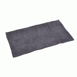 Κουρτίνα μπάνιου με κρίκους Corner διαστάσεων 180x200cm + πατάκι Shaggy διαστάσεων 50x70cm 100% πολυεστέρας