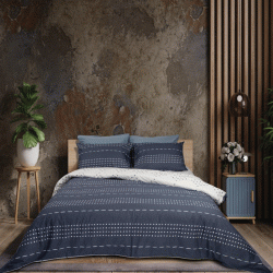 Σετ σεντόνια εμπριμέ Earth dark 80% cotton-20% pol μονό διαστάσεων 160x260cm