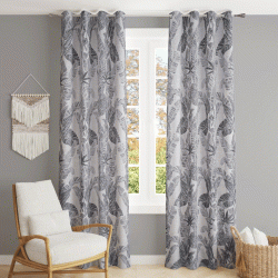 Κουρτίνα Cocoon grey  140x260cm ζακάρ έτοιμη ραμμένη με κρίκους 100% πολυεστέρας