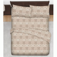 Σεντόνι Flat Geo 100% cotton 144 κλωστών σε χρώμα μπεζ Σεντόνι Flat Geo 100% cotton 144 κλωστών σε χρώμα μπεζ