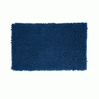 Πατάκι μπάνιου Shaggy διαστάσεων 45x75cm microfiber-polyester χρώμα μπλε