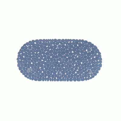 Πατάκι αντιολισθητικό μπάνιου μονόχρωμο Μπλε διαστάσεων 35x69cm pvc