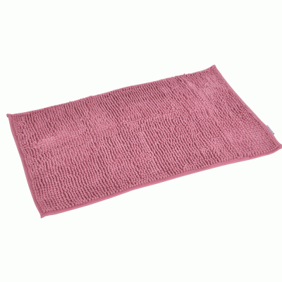 Πατάκι μπάνιου Shaggy διαστάσεων 45x75cm microfiber-polyester χρώμα ροζ