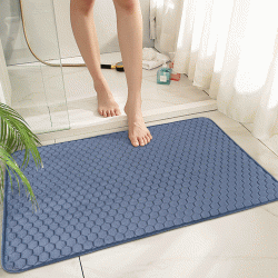 Πατάκι μπάνιου μονόχρωμο διαστάσεων 45x75cm microfiber-polyester.