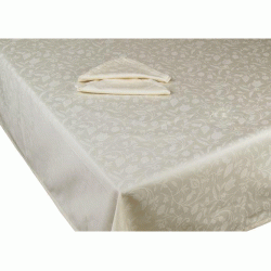 Τραπεζομάντηλο φαγητού Satin σατέν σε χρώμα εκρού διαστάσεων 140x180cm