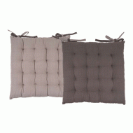 Μαξιλάρι καρέκλας Duo διαστάσεων 40x40cm διπλής όψης grey/l.grey 100% βαμβάκι