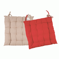 Μαξιλάρι καρέκλας Duo διαστάσεων 40x40cm διπλής όψης terracotta/beige 100% βαμβάκι