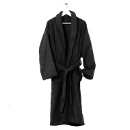 Μπουρνούζι μονόχρωμο Fresh 450gsm 100%cotton χωρίς κουκούλα σε μαύρο νούμερο Large Μπουρνούζι μονόχρωμο Fresh 450gsm 100%cotton χωρίς κουκούλα σε μαύρο νούμερο Large