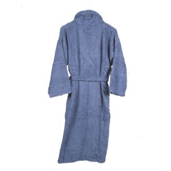 Μπουρνούζι μονόχρωμο Fresh 450gsm 100%cotton χωρίς κουκούλα σε μπλε denim νούμερο 2XL