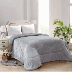 Κουβέρτα-πάπλωμα μονόχρωμο Flannel Lola 100% pol. διαστάσεων 220x240cm