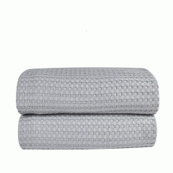 Κουβέρτα "Pablo" πικέ 100% βαμβάκι 320 gsm σε γκρι χρώμα 160x240cm