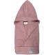 Μπουρνούζι μονόχρωμο Fresh 450gsm 100%cotton με κουκούλα σε ροζ νούμερο Medium