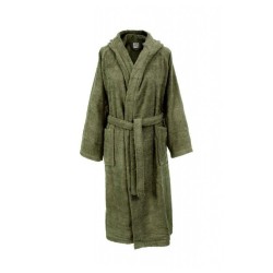 Μπουρνούζι μονόχρωμο Fresh 450gsm 100%cotton χωρίς κουκούλα σε Chaki νούμερο Large