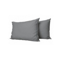 Μαξιλαροθήκες Rainbow σετ 2 τεμαχίων διαστάσεων 52x72cm poly/cotton 144 κλωστών σε σκούρο γκρι χρώμα 