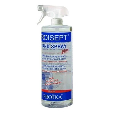 Καθαριστικό αντισηπτικό Spray Froika Froisept Hand Plus με 70% αλκοόλη και ενεργό οξυγόνο 1λίτρο
